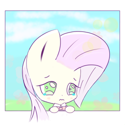 Size: 800x800 | Tagged: artist needed, source needed, safe, imported from derpibooru, fluttershy, pegasus, pony, chibi, crying, female, puppy dog eyes, sad, solo, teary eyes, wavy mouth