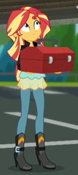Size: 247x551 | Tagged: safe, imported from derpibooru, screencap, sunset shimmer, eqg summertime shorts, equestria girls, get the show on the road, cropped, solo
