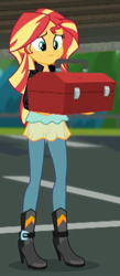 Size: 238x547 | Tagged: safe, imported from derpibooru, screencap, sunset shimmer, eqg summertime shorts, equestria girls, get the show on the road, cropped, solo