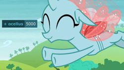 Size: 1366x768 | Tagged: safe, edit, imported from derpibooru, screencap, ocellus, changedling, changeling, derpibooru, school daze, cute, diaocelles, female, meta, milestone