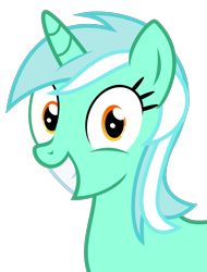 Size: 849x1117 | Tagged: safe, imported from ponybooru, lyra heartstrings, pony, unicorn, badge, grin, l.u.l.s., looking at you, open mouth, ponybooru, ponybooru exclusive, simple background, smiling, solo, transparent background
