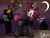 Size: 4000x3000 | Tagged: safe, artist:mrcapriccio, imported from derpibooru, oc, oc only, oc:dolce spiaro, pony, robot, unicorn, catsuit, clothes, desert, dialogue, female, high res, looking at you, mare, night, one eye closed, raised tail, solo, spy, suit, tail, tight clothing, wink