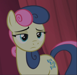 Size: 910x886 | Tagged: safe, imported from derpibooru, screencap, bon bon, sweetie drops, earth pony, pony, slice of life (episode), cropped, lidded eyes, solo
