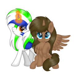 Size: 1080x1080 | Tagged: safe, artist:itsnovastarblaze, artist:xxxdavid09xxx, imported from derpibooru, oc, oc only, oc:51, oc:kookie milk, alicorn, pony, derpibooru community collaboration, 2021 community collab, female, grooming, mare, preening, simple background, transparent background