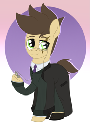 Size: 1579x2220 | Tagged: safe, artist:dyonys, imported from derpibooru, oc, oc:night chaser, earth pony, clothes, male, monocle, necktie, pocket watch, scar, stallion, suit