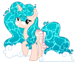 Size: 1743x1469 | Tagged: safe, artist:leaficun3, imported from derpibooru, oc, oc only, oc:crystal clear, pony, unicorn, female, mare, simple background, solo, transparent background, water mane