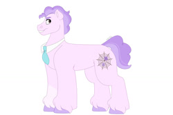 Size: 1280x854 | Tagged: safe, artist:itstechtock, imported from derpibooru, oc, oc only, oc:back stitch, earth pony, pony, male, offspring, parent:suri polomare, parent:svengallop, simple background, solo, stallion, white background