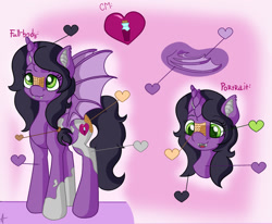 Size: 1280x1056 | Tagged: safe, artist:appleneedle, imported from derpibooru, oc, oc:velvet rose, alicorn, bat pony, pony, art, character, commission, digital, draw, drawing, fanart, paint, painting, reference sheet