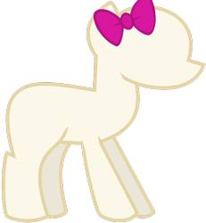 Size: 570x617 | Tagged: safe, artist:amgiwolf, imported from derpibooru, oc, oc only, oc:nopony, earth pony, pony, bald, base, bow, earth pony oc, hair bow, simple background, solo, transparent background