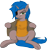 Size: 1009x1083 | Tagged: safe, artist:plusminus10ions, imported from derpibooru, oc, oc only, oc:ldblue, pony, unicorn, derpibooru community collaboration, 2021 community collab, clothes, colored, eyepatch, female, horn, simple background, sitting, smug, solo, transparent background, unicorn oc