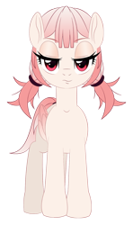 Size: 909x1539 | Tagged: safe, artist:tsudashie, imported from derpibooru, oc, oc only, pegasus, pony, derpibooru community collaboration, 2021 community collab, pigtails, simple background, solo, transparent background, twintails