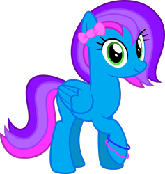 Size: 4000x4224 | Tagged: safe, artist:melisareb, imported from derpibooru, oc, oc only, oc:azure acrylic, pegasus, pony, derpibooru community collaboration, 2021 community collab, absurd resolution, female, looking at you, mare, ribbon, simple background, solo, transparent background, vector