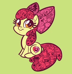 Size: 1994x2048 | Tagged: dead source, safe, artist:sophillia, imported from derpibooru, part of a set, apple bloom, earth pony, pony, seapony (g4), adorabloom, apple, aren't ya gonna stay for brunch, buy some apples, clothes, cute, cutie mark, decorative hatching, food, green background, multeity, pouting, seaponified, seapony apple bloom, show stopper outfits, simple background, solo, species swap, the cmc's cutie marks