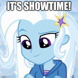 Size: 500x500 | Tagged: safe, imported from derpibooru, trixie, human, equestria girls, equestria girls (movie), caption, dreamworks, image macro, madagascar, madagascar (dreamworks), reference, shitposting, text