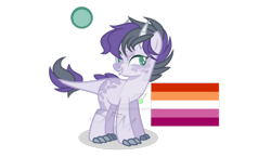 Size: 1024x594 | Tagged: safe, artist:sliverfoxmoon, imported from derpibooru, oc, oc only, oc:opal harper, dracony, dragon, hybrid, pony, base used, interspecies offspring, lesbian pride flag, offspring, parent:rarity, parent:spike, parents:sparity, pride, pride flag, simple background, solo, transparent background