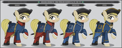 Size: 1280x512 | Tagged: safe, artist:brony-works, imported from derpibooru, earth pony, pony, clothes, female, mare, solo, sweden, uniform