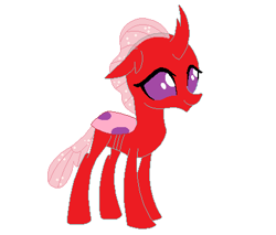 Size: 429x366 | Tagged: safe, artist:brightstar40k, imported from derpibooru, oc, oc only, oc:ruby, changeling, changeling oc, female, not ocellus, recolor, solo