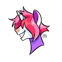 Size: 1500x1500 | Tagged: safe, artist:renhorse, imported from derpibooru, oc, oc only, oc:figment, pony, bust, hair over eyes, male, portrait, simple background, solo, stallion, transparent background