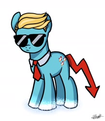 Size: 1556x1792 | Tagged: artist needed, safe, imported from derpibooru, oc, oc only, earth pony, necktie, sunglasses, wallstreetbets