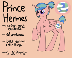 Size: 1916x1536 | Tagged: safe, artist:colorcodetheartist, derpibooru exclusive, imported from derpibooru, oc, oc:prince geo, oc:prince hermes, alicorn, pony, magical lesbian spawn, offspring, parent:princess celestia, parent:princess luna, parents:princest, product of incest, reference sheet