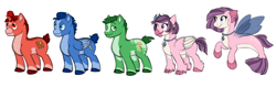 Size: 1280x405 | Tagged: safe, artist:mexcraziness-art, imported from derpibooru, earth pony, pegasus, pony, sea pony, unicorn, crossover, dewey, dewey duck, duck tales 2017, ducktales, ducktales 2017, huey, huey duck, louie, louie duck, ponified, seaponified, species swap, webby vanderquack