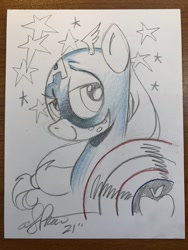 Size: 1536x2048 | Tagged: safe, artist:andypriceart, imported from derpibooru, applejack, earth pony, pony, captain america, female, mare, traditional art