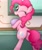 Size: 2000x2400 | Tagged: safe, artist:datte-before-dawn, pinkie pie, earth pony, pony, bipedal, bowl, cute, diapinkes, dock, featureless crotch, female, looking at you, looking back, looking back at you, mare, mixing bowl, one eye closed, open mouth, solo, suggestive description, wink