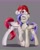 Size: 2400x3000 | Tagged: safe, artist:skitsniga, oc, oc only, oc:loki smile, oc:melody smile, pegasus, pony, eyes closed, female, male, mare, oc x oc, raised hoof, shipping, stallion, wings