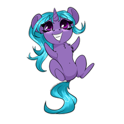 Size: 3000x3000 | Tagged: safe, artist:skitsniga, imported from derpibooru, oc, oc only, oc:eleane tih, pony, unicorn, belly button, chest fluff, chibi, dock, female, horn, looking at you, mare, on back, simple background, solo, transparent background