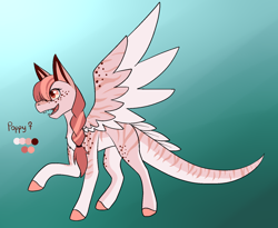 Size: 1608x1321 | Tagged: safe, artist:dreepymom, artist:the-dreepy-mom, imported from derpibooru, oc, oc only, oc:poppy, pegasus, pony, augmented tail, female, mare, solo, two toned wings, wings