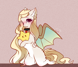 Size: 2242x1917 | Tagged: safe, artist:1fresita, artist:krissstudios, imported from derpibooru, oc, oc only, oc:mary, bat pony, pony, blushing, eye clipping through hair, female, hair over one eye, kneeling, looking at you, mare, pale belly, plushie, solo, star plushie, stars, white belly