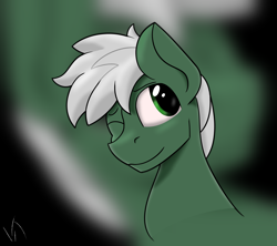 Size: 2700x2400 | Tagged: safe, artist:valthonis, imported from derpibooru, oc, oc only, oc:summer breeze, pony, bust, one eye closed, portrait, wink