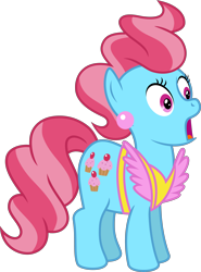 Size: 4000x5401 | Tagged: safe, artist:jeatz-axl, imported from derpibooru, cup cake, earth pony, pony, female, mare, open mouth, shocked, simple background, solo, transparent background, vector