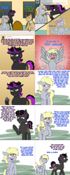 Size: 1502x3758 | Tagged: safe, artist:dapper-shiga, artist:thelastrunicorn, imported from derpibooru, derpy hooves, doctor whooves, time turner, oc, oc:warden, pony, lovestruck derpy