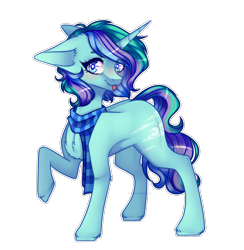 Size: 1503x1539 | Tagged: safe, artist:honeybbear, imported from derpibooru, oc, oc only, pony, unicorn, clothes, female, mare, scarf, simple background, solo, transparent background