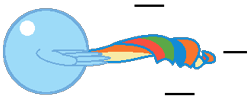 Size: 329x130 | Tagged: safe, artist:mega-poneo, imported from derpibooru, rainbow dash, rarity, pegasus, pony, alternate hairstyle, ball, body swap, crossover, female, let's switch bodies, mare, meme, motion lines, rainball, rariball, rolling, solo, sonic the hedgehog (series), spin dash, spread wings, wings