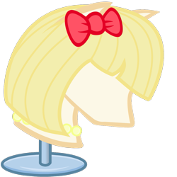 Size: 1009x1009 | Tagged: safe, artist:amgiwolf, imported from derpibooru, bust, mannequin, no pony, simple background, solo, transparent background, wig