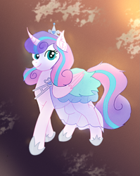 Size: 1339x1678 | Tagged: safe, artist:moonlightrift, imported from derpibooru, princess flurry heart, alicorn, pony, clothes, dress, older, older flurry heart, solo