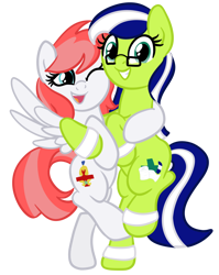 Size: 1536x1928 | Tagged: safe, artist:sjart117, imported from derpibooru, oc, oc only, oc:miles bright, oc:pillowsoft, earth pony, pegasus, pony, derpibooru community collaboration, 2021 community collab, duo, female, glasses, mare, simple background, transparent background