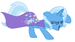 Size: 1280x721 | Tagged: safe, artist:3d4d, artist:gmaplay, imported from derpibooru, trixie, pony, brooch, cape, clothes, do the sparkle, jewelry, simple background, solo, transparent background, trixie's brooch, trixie's cape, vector