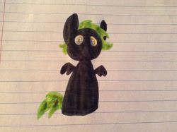 Size: 2592x1936 | Tagged: safe, artist:trupokemon, imported from derpibooru, oc, oc only, oc:midnight premier, pony, lined paper, solo, traditional art