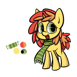 Size: 894x894 | Tagged: safe, artist:midnightpremiere, imported from derpibooru, oc, oc only, oc:autumn fall, pony, unicorn, adoptable, clothes, reference sheet, scarf, simple background, solo, striped scarf, transparent background