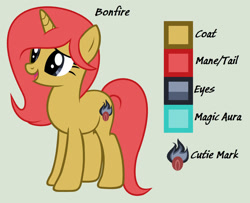 Size: 1024x832 | Tagged: safe, artist:lominicinfinity, imported from derpibooru, oc, oc only, oc:bonfire, pony, unicorn, female, mare, reference sheet, simple background, solo