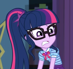 Size: 1128x1073 | Tagged: safe, imported from derpibooru, screencap, sci-twi, twilight sparkle, equestria girls, equestria girls series, star crossed, cropped, geode of telekinesis, glasses, magical geodes, solo