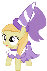 Size: 1356x2036 | Tagged: safe, artist:the-wet-onion, imported from derpibooru, noi, earth pony, pony, luna eclipsed, .ai available, .svg available, clothes, costume, female, filly, gasp, halloween, halloween costume, hat, holiday, nightmare night, nightmare night costume, noigasp, princess, princess noi, princess noistool, simple background, solo, svg, transparent background, vector