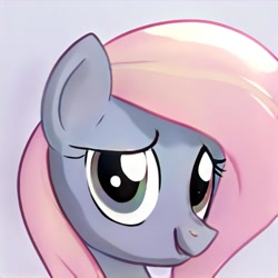 Size: 1024x1024 | Tagged: safe, artist:thisponydoesnotexist, imported from derpibooru, pony, ai content, ai generated, generator:thisponydoesnotexist, gray background, neural network, simple background, solo