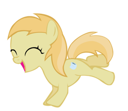 Size: 960x833 | Tagged: safe, artist:the-wet-onion, imported from derpibooru, noi, earth pony, pony, call of the cutie, .ai available, .svg available, cute, cutie mark, dancing, elated, eyes closed, female, filly, noiabetes, open mouth, pillow, simple background, svg, transparent background, vector