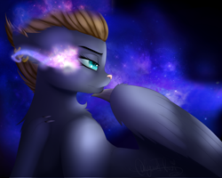 Size: 2000x1600 | Tagged: safe, artist:minelvi, imported from derpibooru, oc, oc only, cat, cat pony, original species, pony, bedroom eyes, looking back, solo, sombra eyes, wings