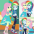 Size: 426x428 | Tagged: safe, edit, imported from derpibooru, screencap, fluttershy, rainbow dash, equestria girls, equestria girls series, holidays unwrapped, rollercoaster of friendship, spoiler:eqg series (season 2), arm in arm, collage, converse, dashing through the mall, duo, female, flutterdash, geode of fauna, geode of super speed, holding arms, hug, lesbian, magical geodes, shipping, shipping fuel, shoes