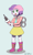 Size: 600x1000 | Tagged: safe, artist:empyu, imported from derpibooru, sweetie belle, robot, equestria girls, 30 minute art challenge, arm cannon, clothes, nichijou, open mouth, skirt, solo, sweetie bot, wind up key